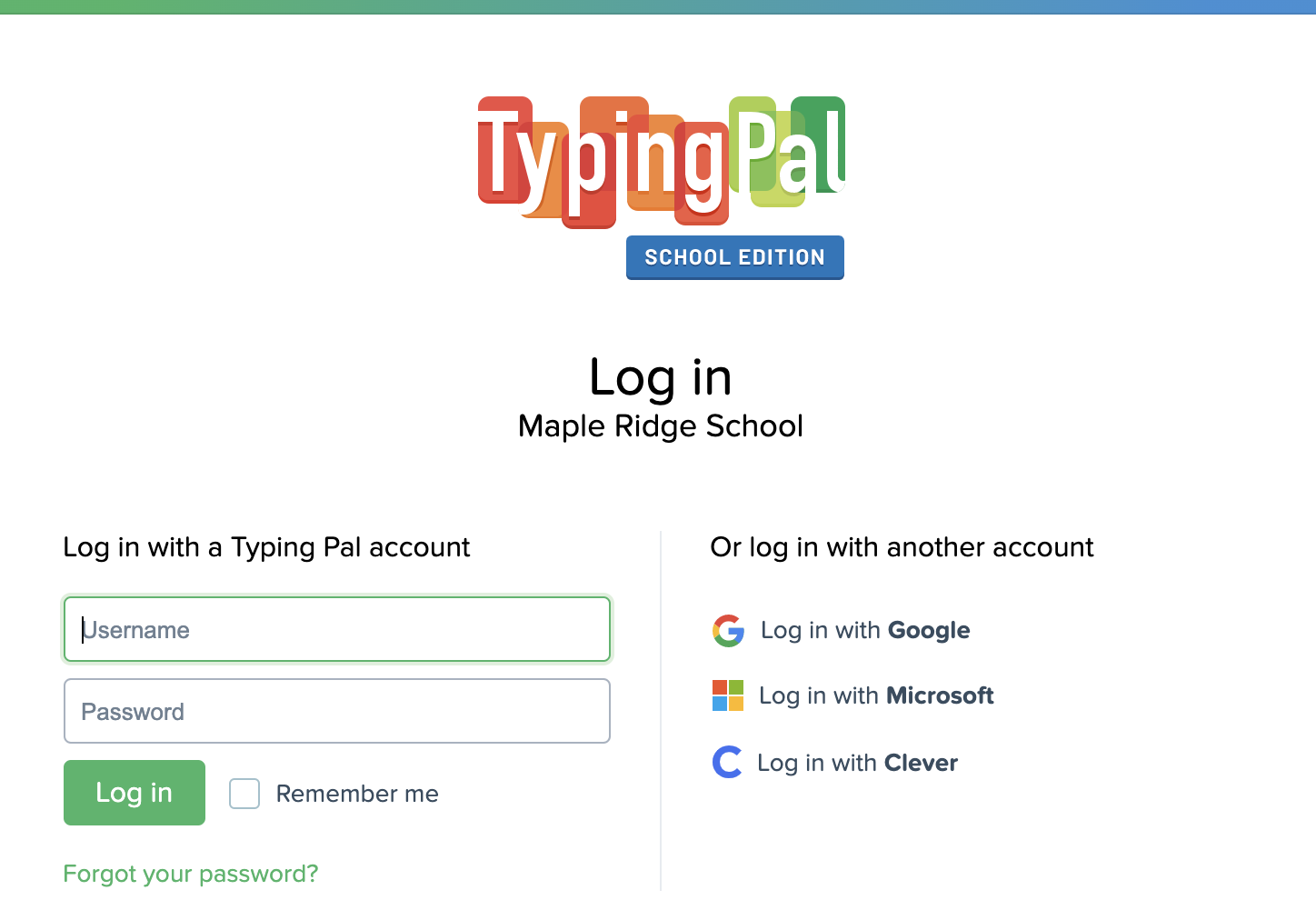 Login Page | Typing Pal Login Page | Typing Pal
