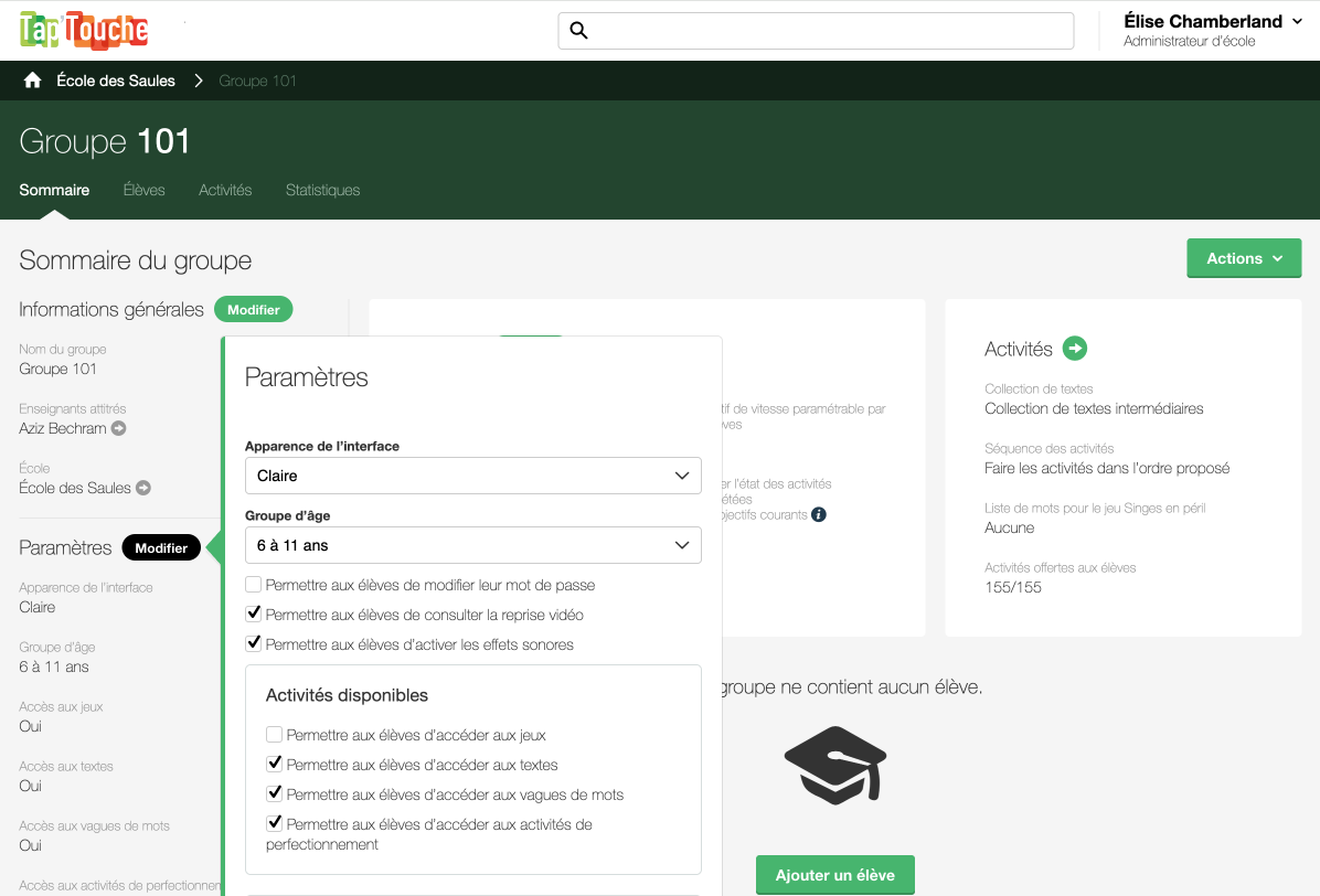 Gestion de l’accès aux jeux