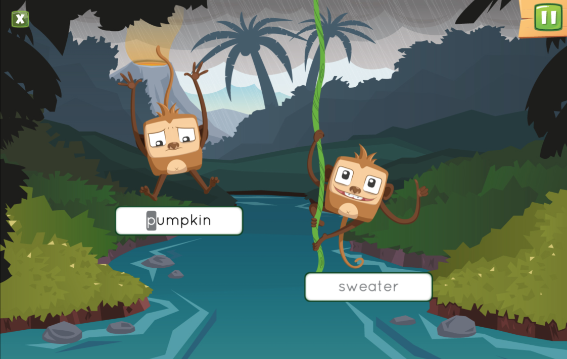 A round of _Monkeys in Jeopardy_ with custom words