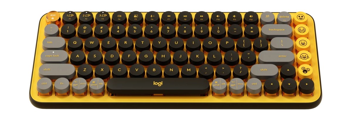 Modèle avec émojis Clavier POP Keys. Source : logitech.com