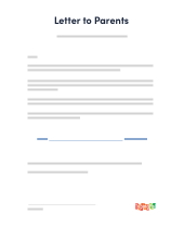 **Letter to Parents** Template