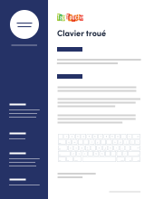 **Clavier troué** Position de base
