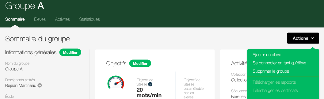 Se connecter en tant qu’élève
