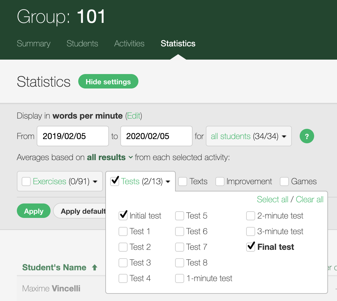 Assessing Your Students’ Progress in Typing Pal
