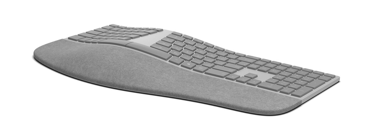 Clavier ergonomique Clavier ergonomique Surface. Source : microsoft.com