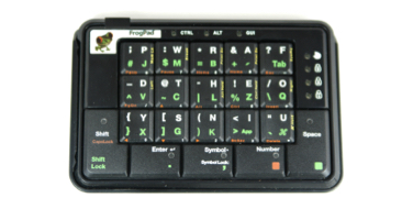 Left-handed FrogPad keyboard The left-handed FrogPad keyboard. Source: wikipedia.org