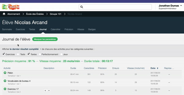 Filtrer les pires résultats et en supprimer un
